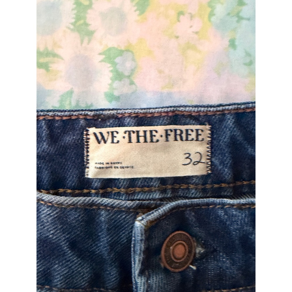 Free People | We The Free Deep Trance Dropped Boyfriend Jeans Plus Size 32/14 - Picture 9 of 14